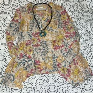 🌸 Beautiful Anthro Maeve top. Sz 6